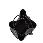 Borsa a mano da donna 100% pelle vegana PU 741-1PT-BLACK Diana&co