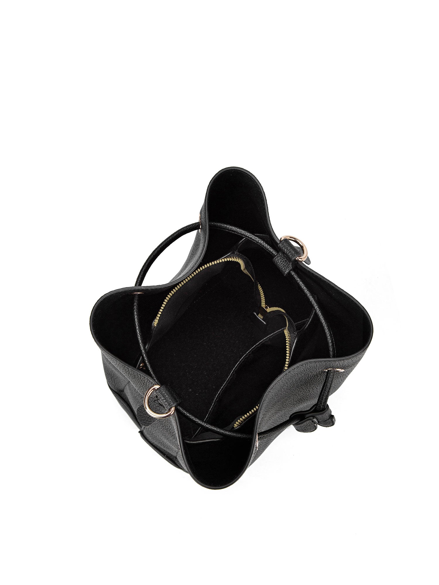 Borsa a mano da donna 100% pelle vegana PU 741-1PT-BLACK Diana&co
