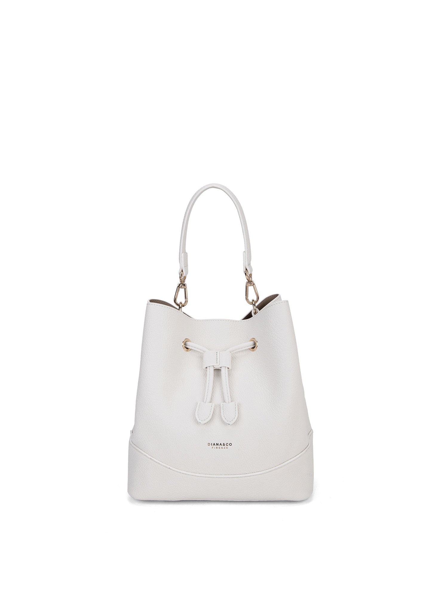 Borsa a mano da donna 100% pelle vegana PU 741-1PT-WHITE Diana&co