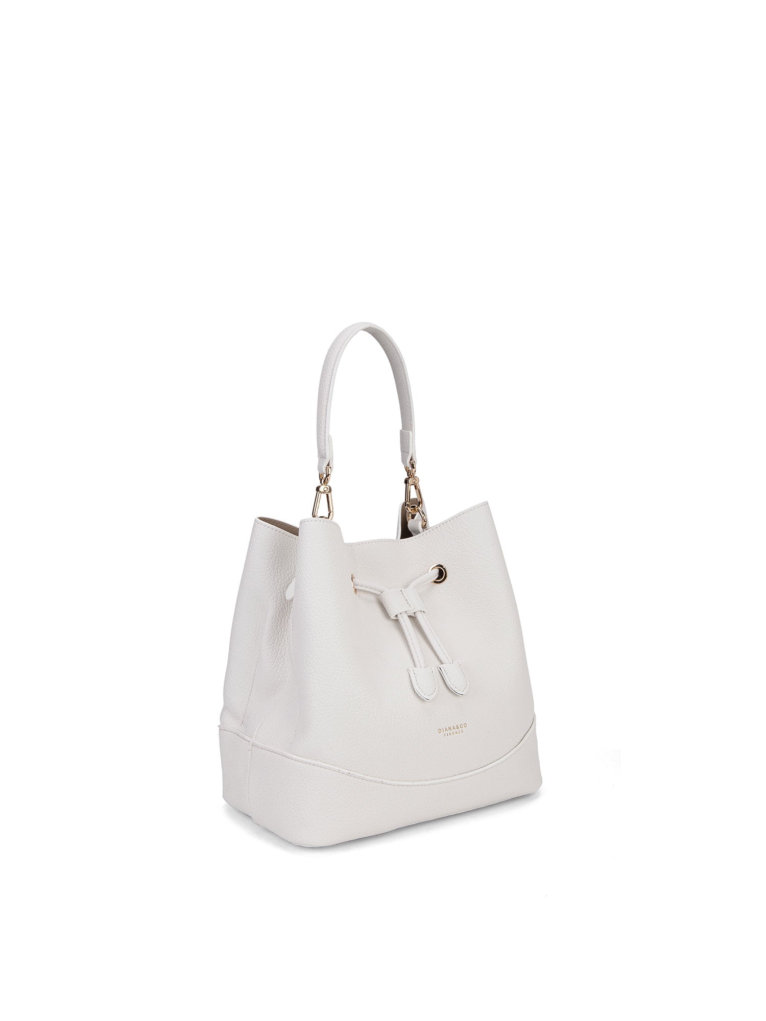 Borsa a mano da donna 100% pelle vegana PU 741-1PT-WHITE Diana&co