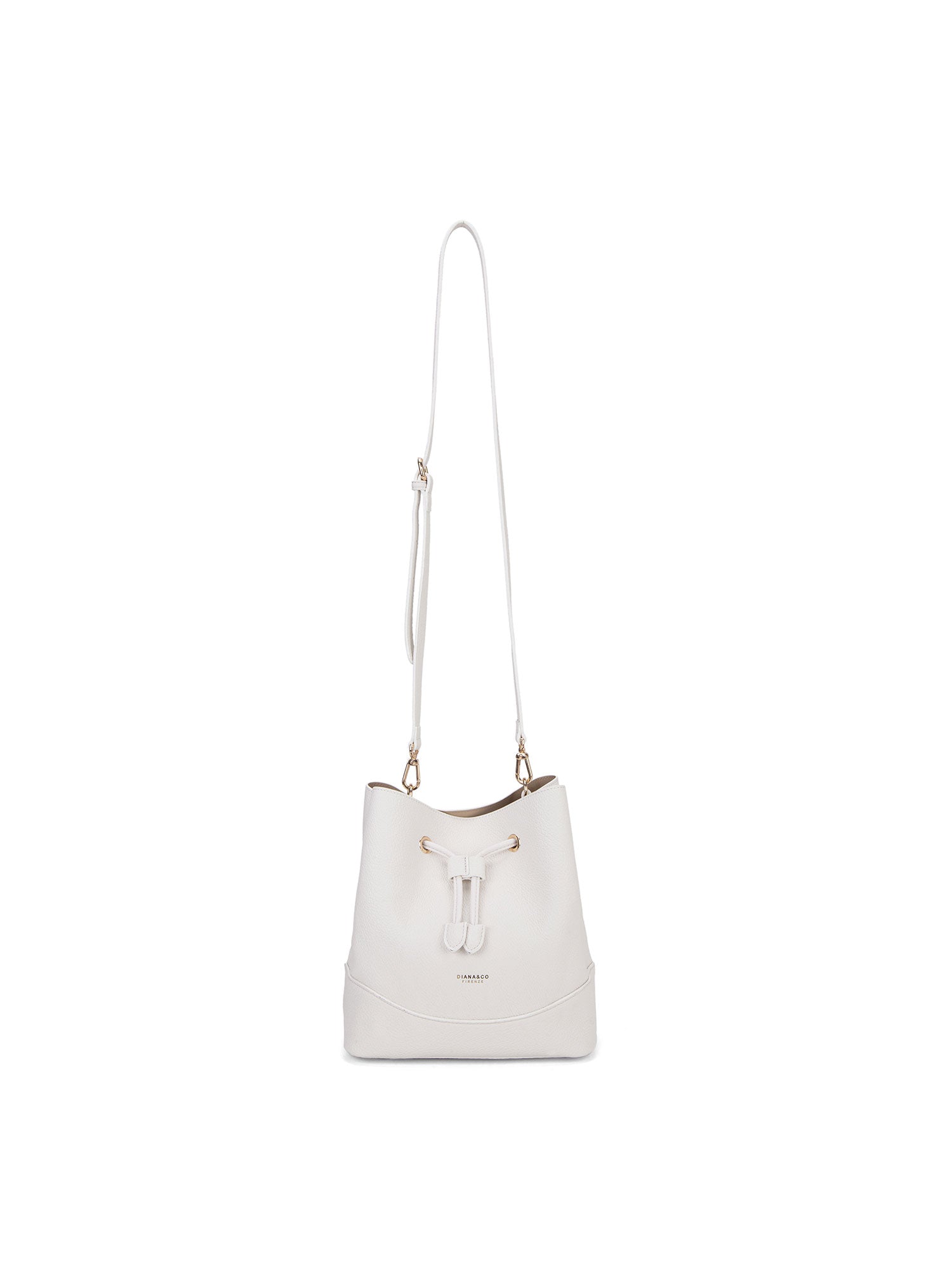 Borsa a mano da donna 100% pelle vegana PU 741-1PT-WHITE Diana&co