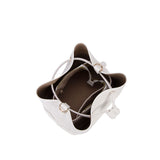 Borsa a mano da donna 100% pelle vegana PU 741-1PT-WHITE Diana&co