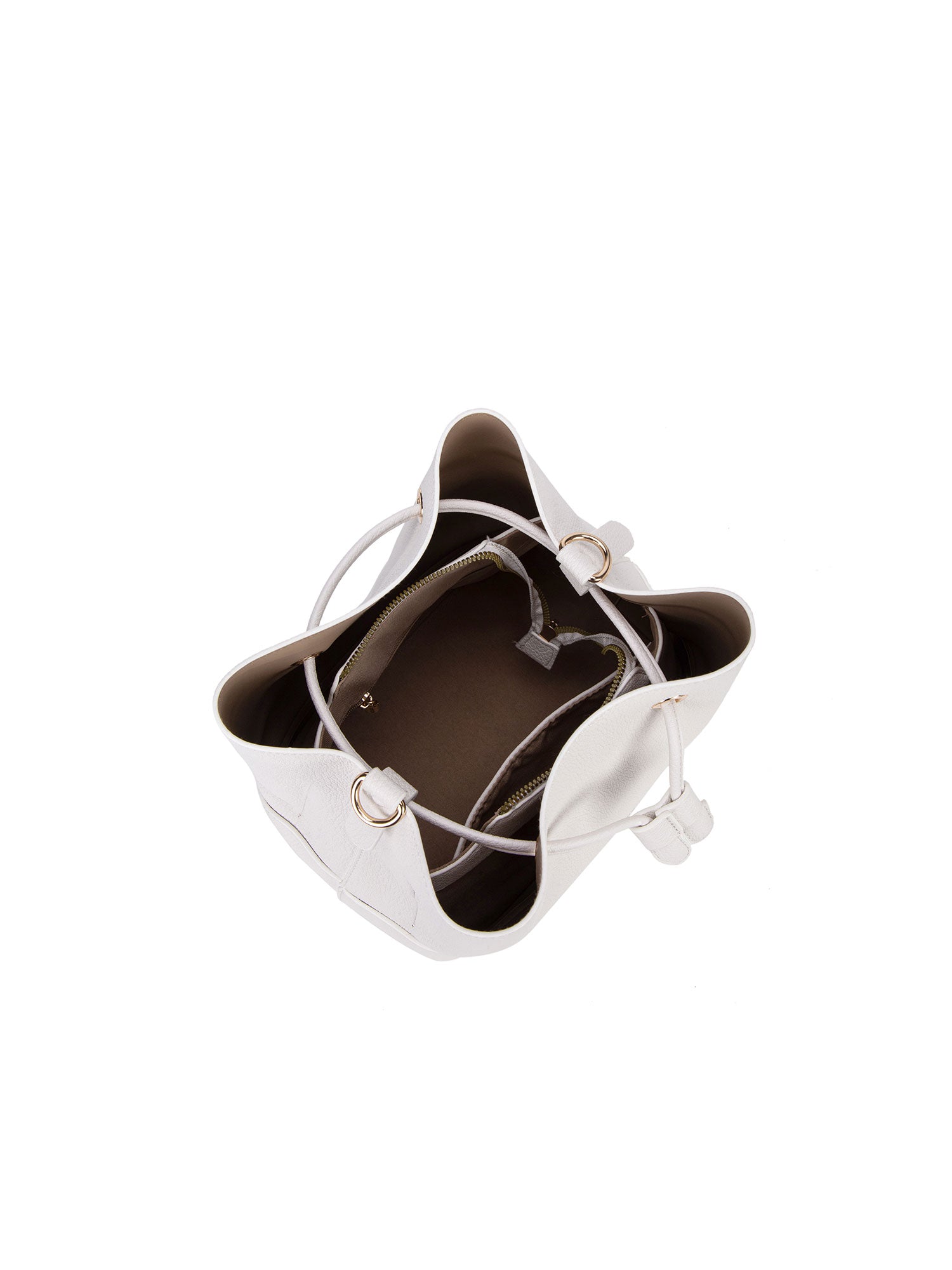 Borsa a mano da donna 100% pelle vegana PU 741-1PT-WHITE Diana&co
