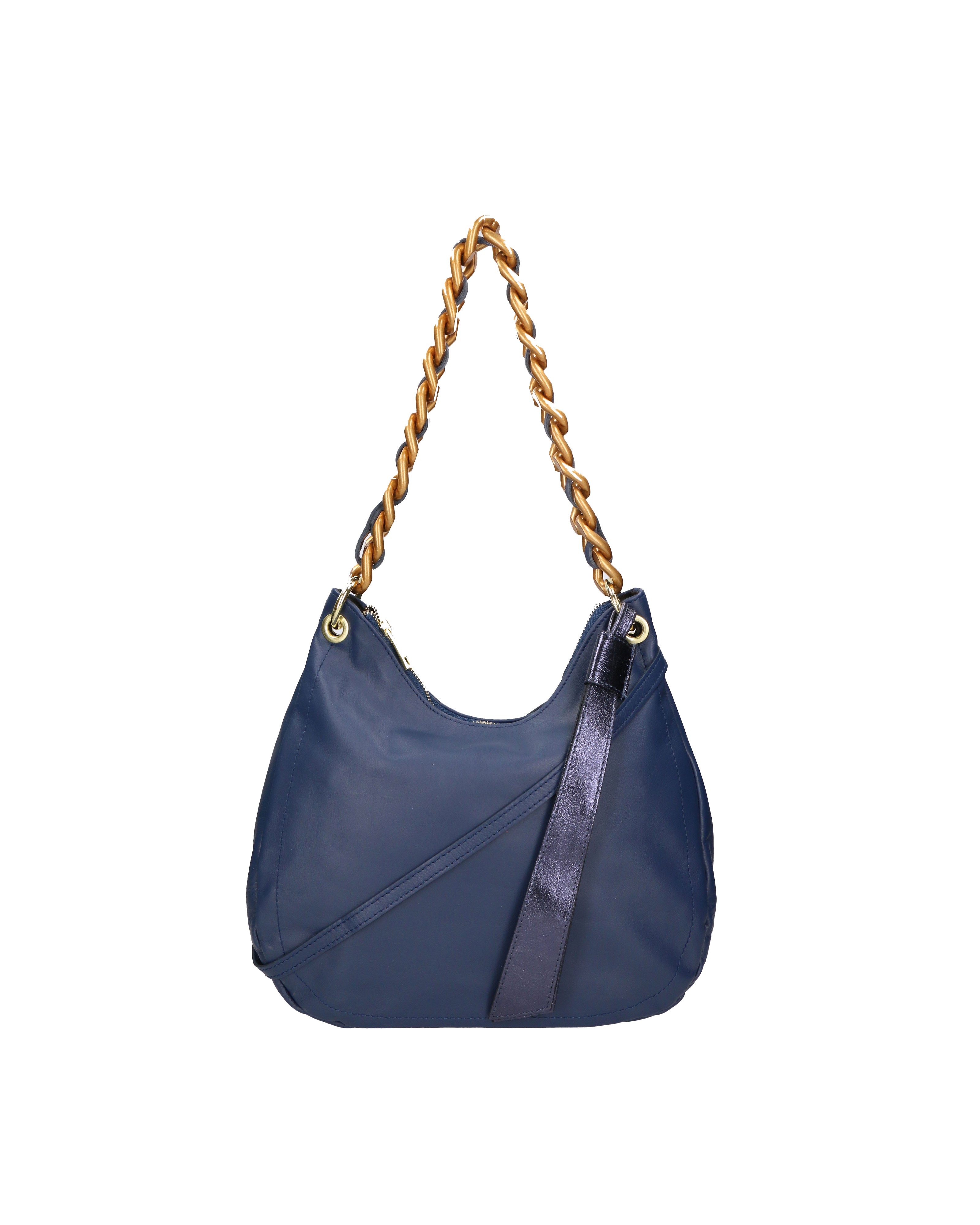 Artemisia Borsa a spalla da donna Vera pelle 05462-S24 BLU JEANS+L033 BLU Gave Lux