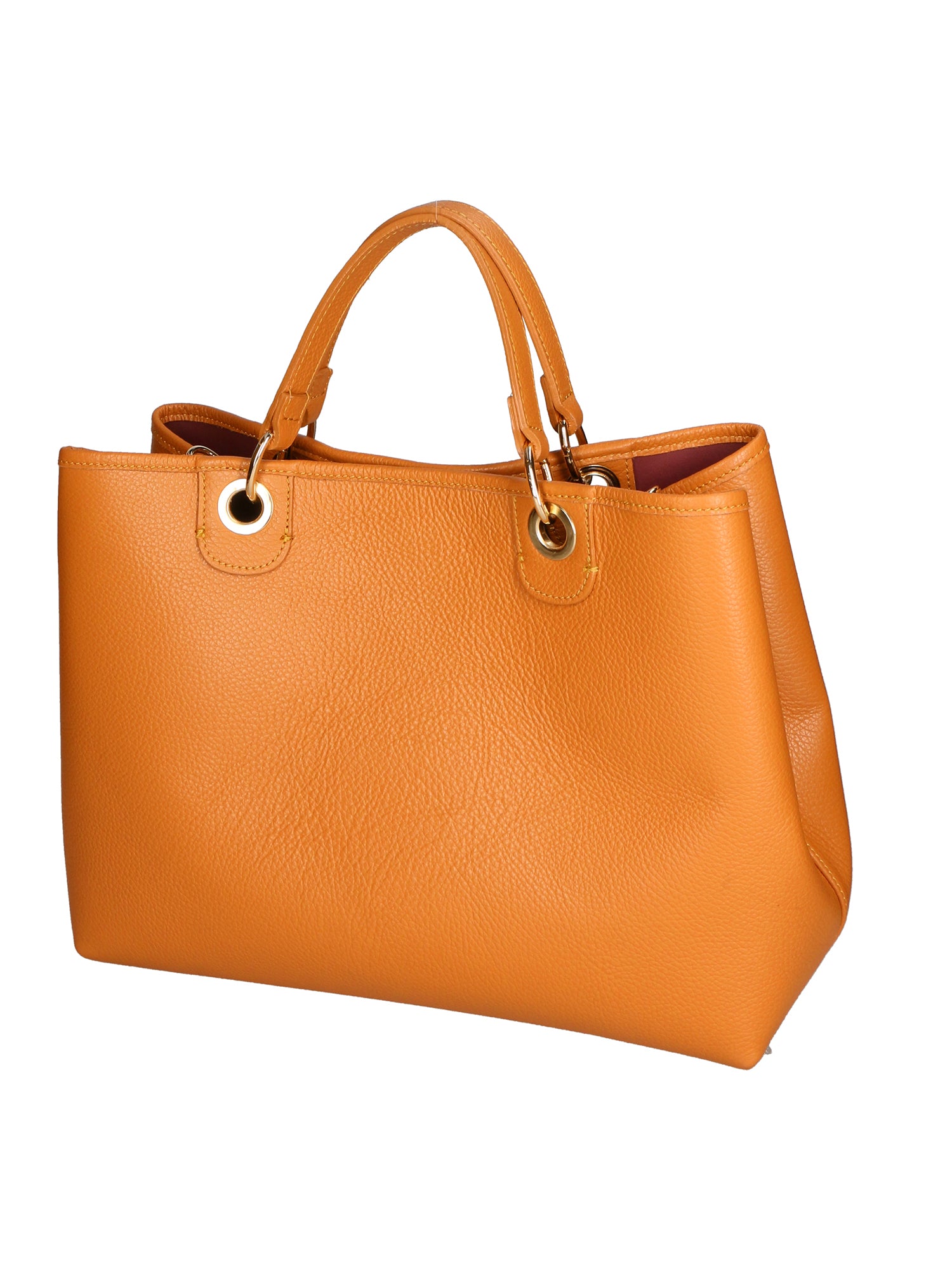 Azurite Borsa a mano da donna 100% pelle 06105-D44 CUOIO COGNAC Gave Lux