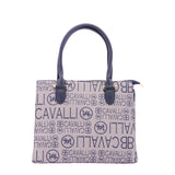Borsa a mano da donna Ecopelle e poliestere BC1370-BLU B Cavalli