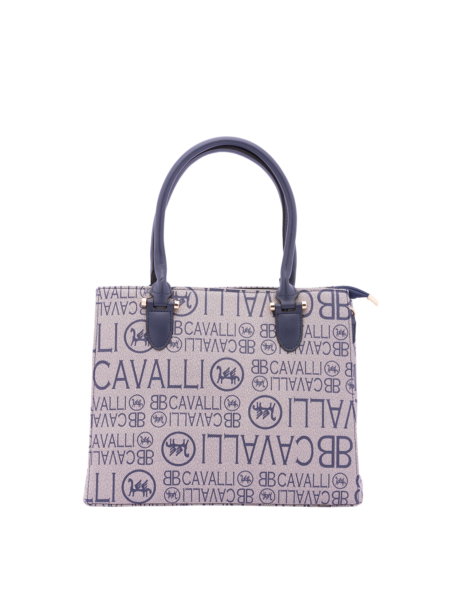 Borsa a mano da donna Ecopelle e poliestere BC1370-BLU B Cavalli