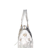 Novara Borsa a spalla da donna Vera pelle 06090 LM-L001 ARGENTO Gave Lux