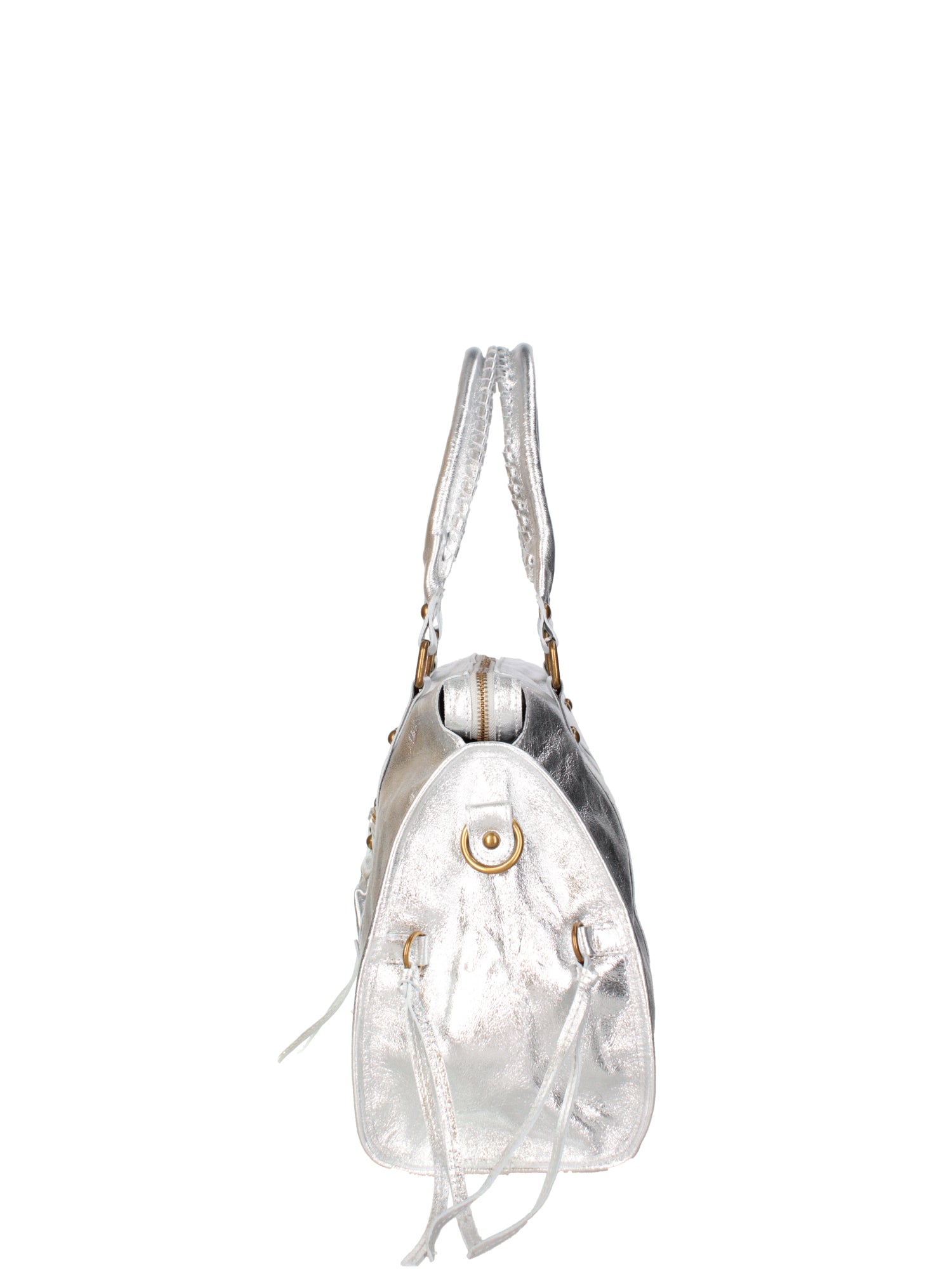 Novara Borsa a spalla da donna Vera pelle 06090 LM-L001 ARGENTO Gave Lux
