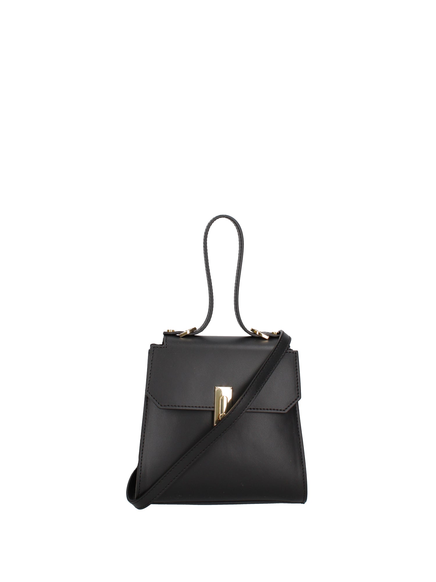 Borsa a mano da donna 100% pelle 07204-NERO Viola Castellani
