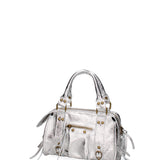 Solara Borsa a spalla da donna Vera pelle 06091 LM-L001 ARGENTO Gave Lux
