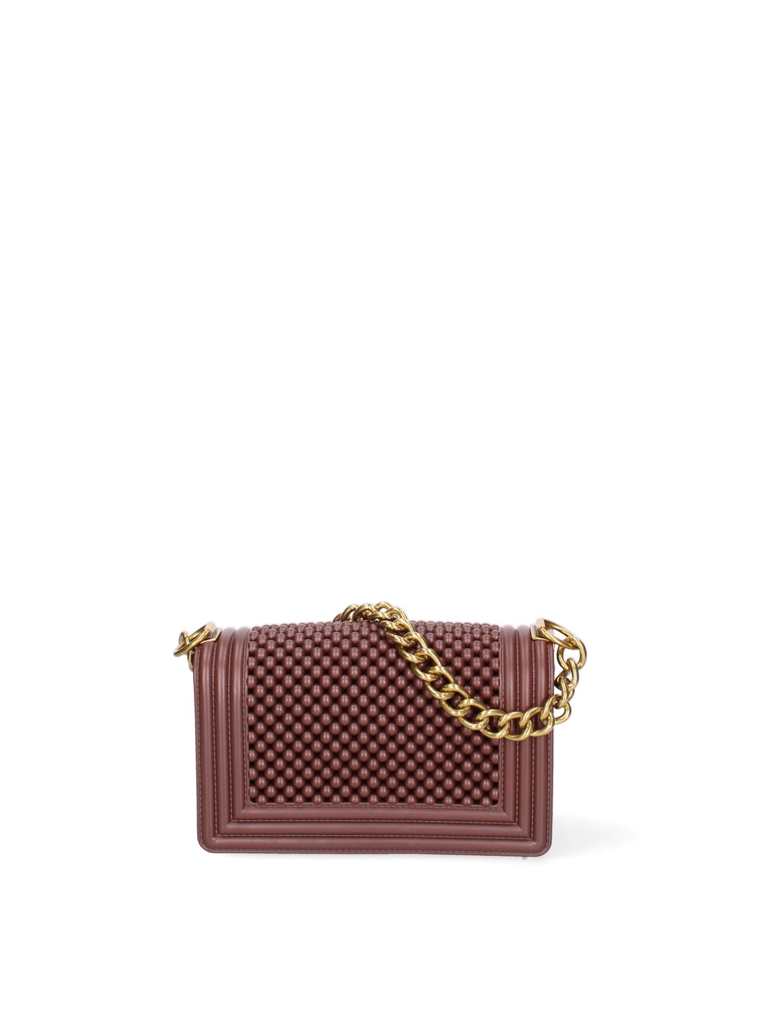 Borsa a mano da donna 100% Pvc FLAT-S-BALL 24-CHOCOLATE - LIGHT OTTONE Marc Ellis
