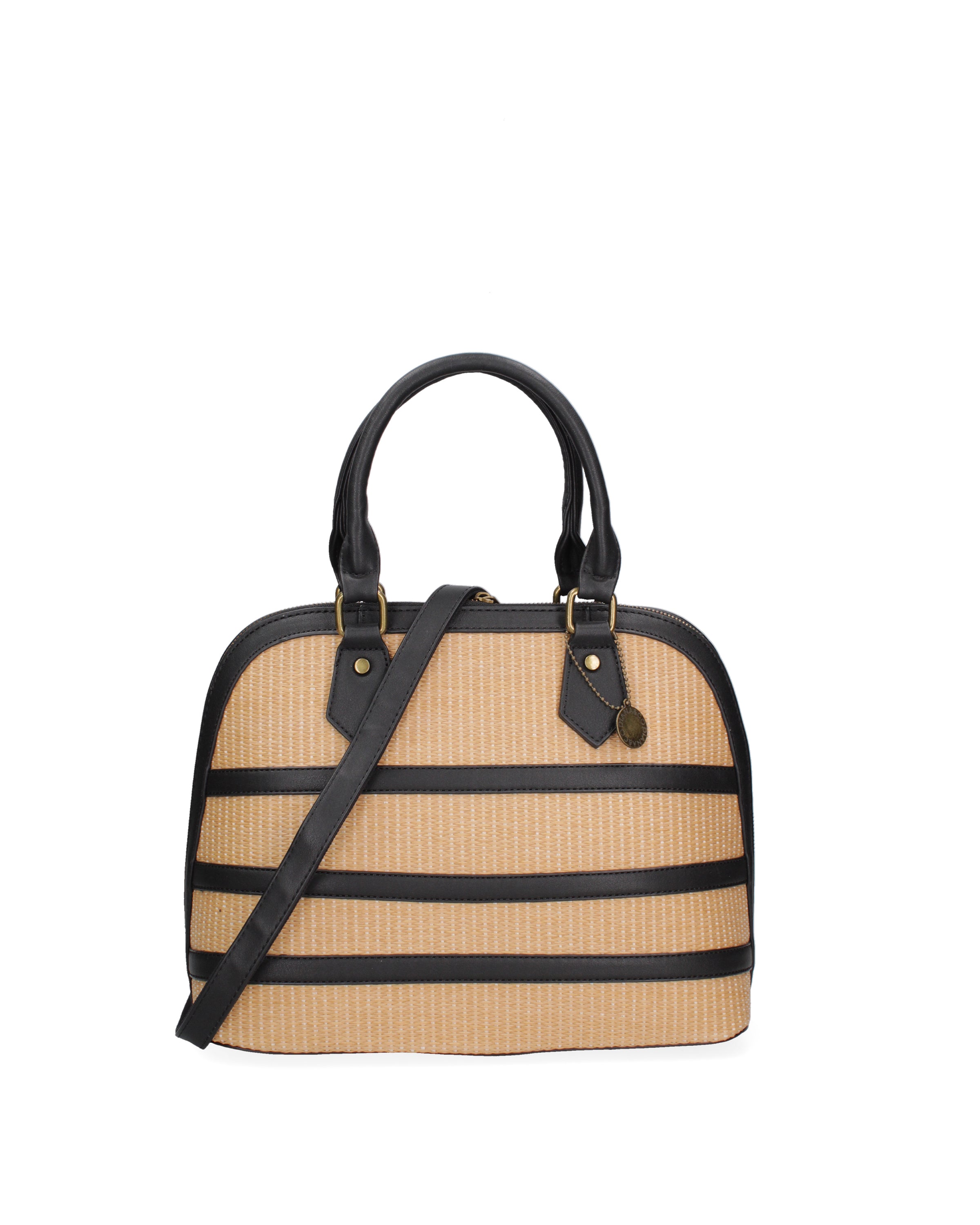 Borsa a mano da donna Ecopelle e poliestere DC1610-2-BLACK Diana&co