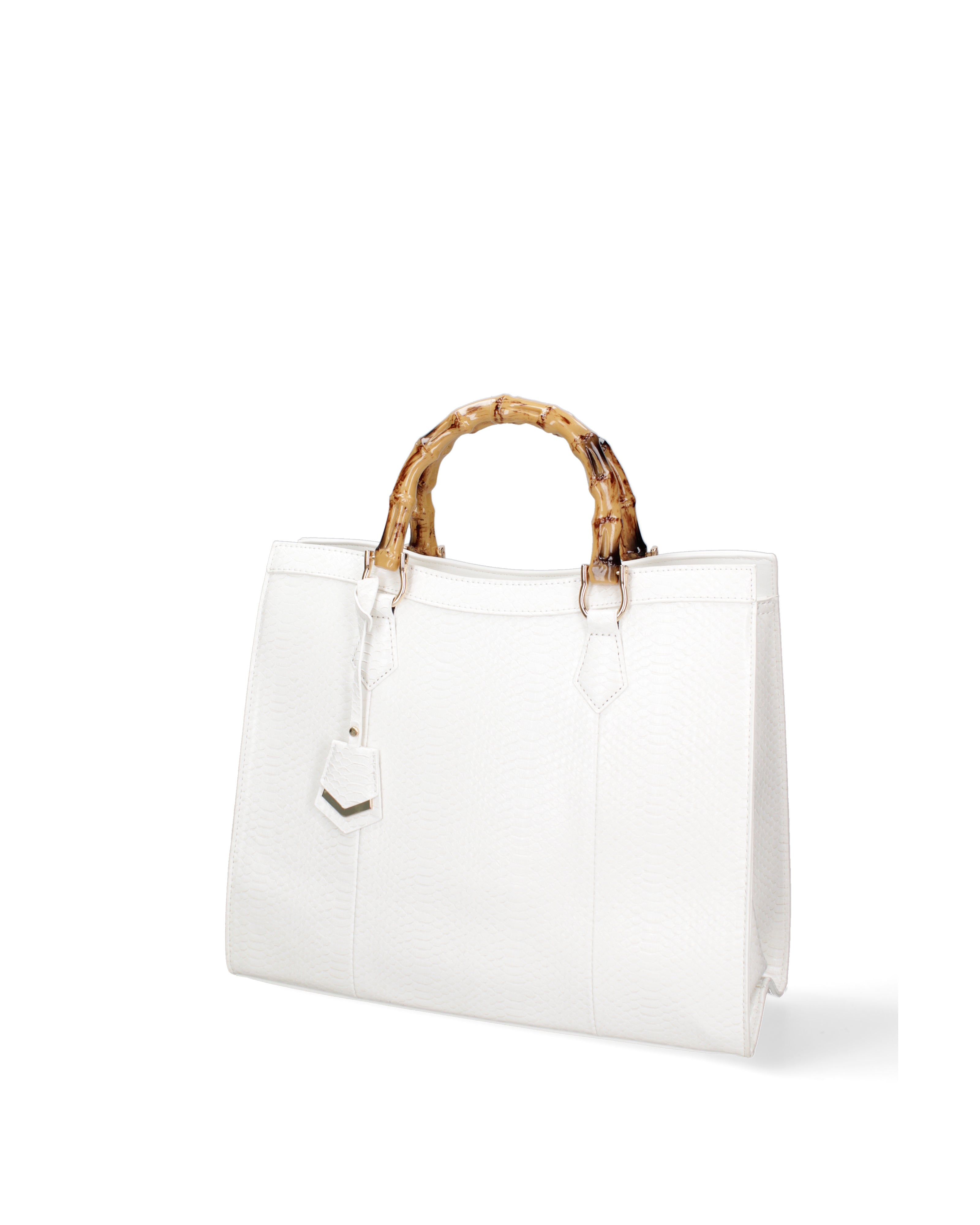 Borsa a spalla da donna Ecopelle vegana DC3333-3-WHITE Diana&co