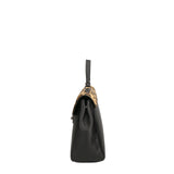 Oriana Plus Borsa a mano da donna Vera pelle 04008-D28 NERO + LEOPARDO 2 Chiara Ferretti