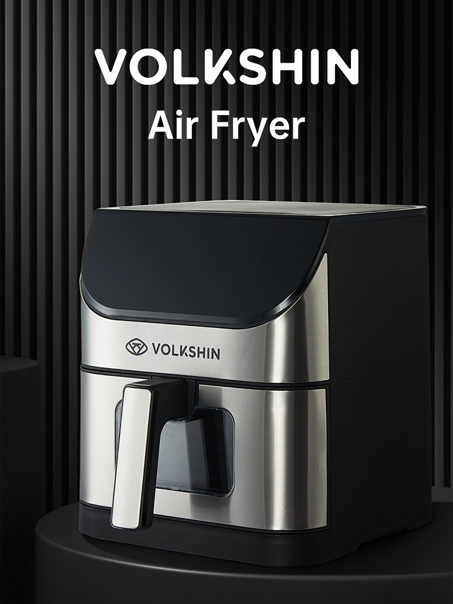 Abs Friggitrice ad Aria Pp Garanzia 24 Mesi RA620DSV-Black Volkshin