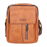 Borsa a tracolla uomo 100% pelle PU PCL3053-BROWN Northampton Polo Club