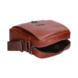 Borsa a tracolla uomo in pelle PU Casual PCL3078-BROWN Northampton Polo Club