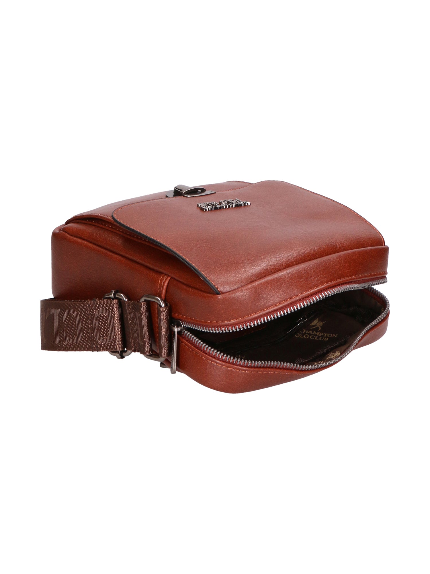 Borsa a tracolla uomo in pelle PU Casual PCL3078-BROWN Northampton Polo Club
