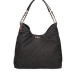 Borsa a spalla da donna Nylon ed ecopelle DC3533-4-BLACK Diana&co