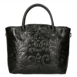 Enza Borsa a mano da donna Vera pelle 8007023FBG-019 NERO Gave Lux
