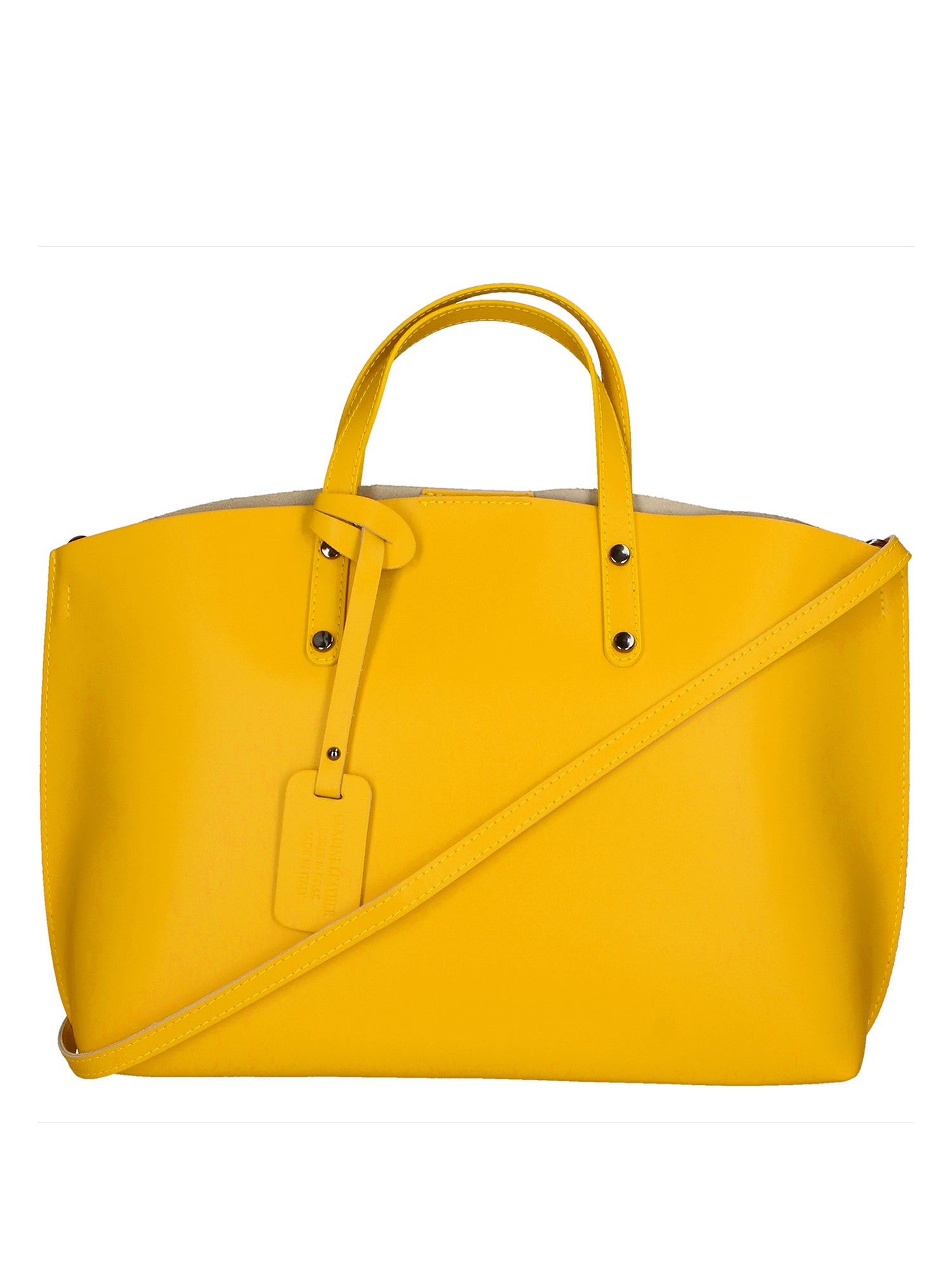 Lumena Borsa a mano da donna Vera pelle 2094-L224 GIALLO Gave Lux