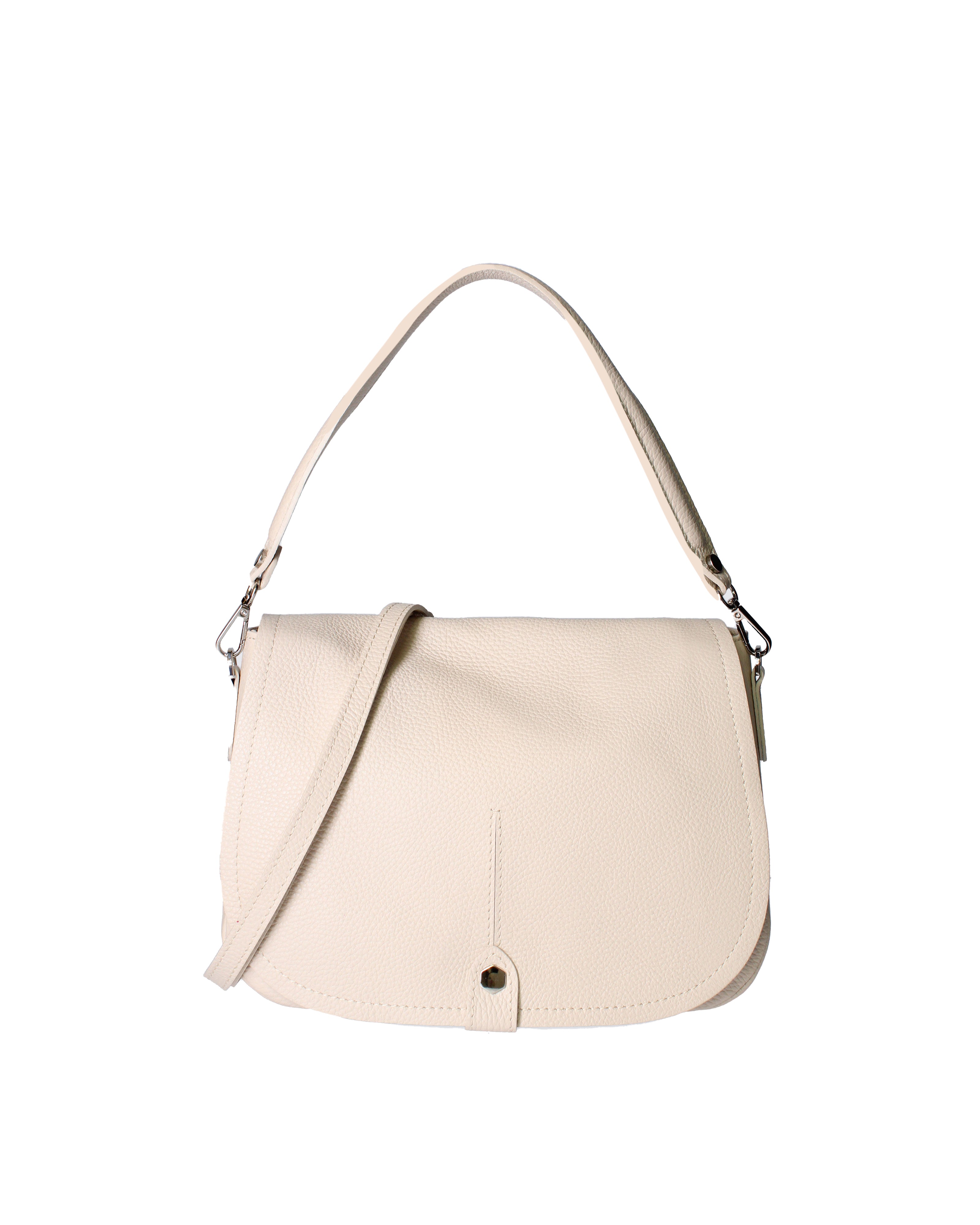Sabina Borsa a spalla da donna Vera pelle 07139-D37 LATTE Viola Castellani