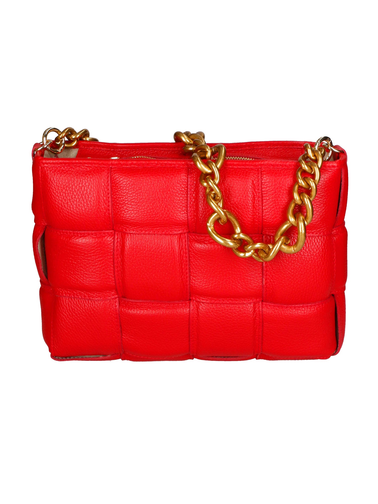 Agostina Borsa a mano da donna Vera pelle 04691-D58 ROSSO FERRARI Gave Lux