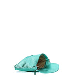 Borsa a mano da donna Vera pelle 07163-L037 TURCHESE Viola Castellani