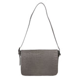 Azzurra Borsa a spalla da donna Vera pelle croco 05699-C27 GRIGIO SCURO Gave Lux