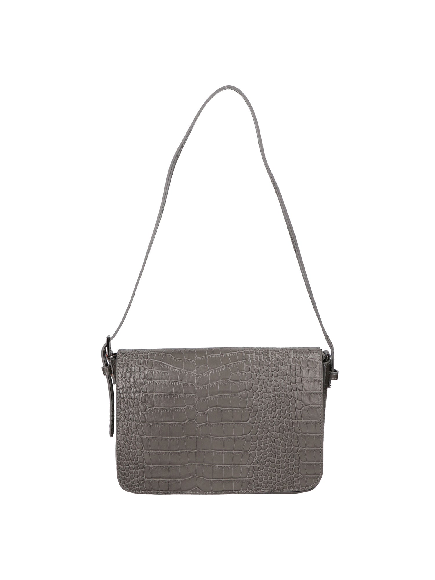 Azzurra Borsa a spalla da donna Vera pelle croco 05699-C27 GRIGIO SCURO Gave Lux