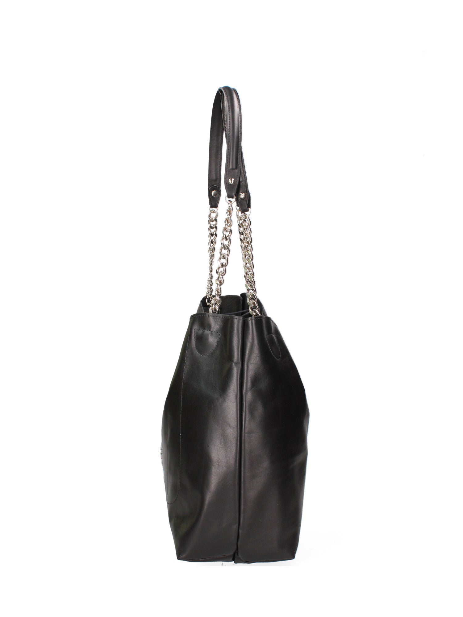 Borsa a spalla da donna 100% vera pelle JR-W-1100-TY-BLACK + SILVER John Richmond