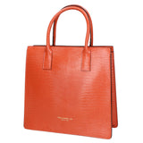 Giulia Borsa a mano da donna Vera pelle effetto cocco 468W-LU35 MATTONE Viola Castellani