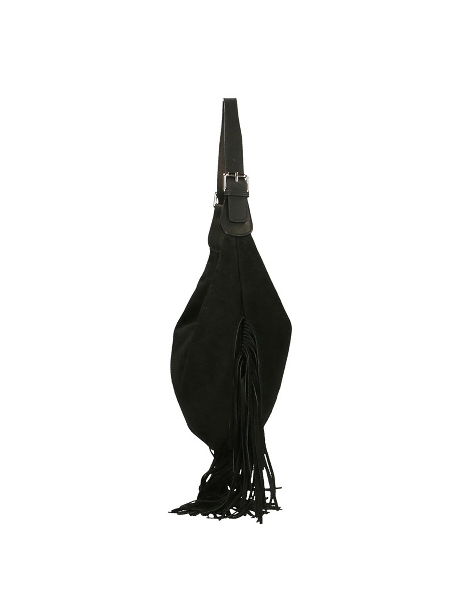 Zefira Borsa a spalla da donna Pelle Scamosciata 8630-NERO BLACK Gave Lux