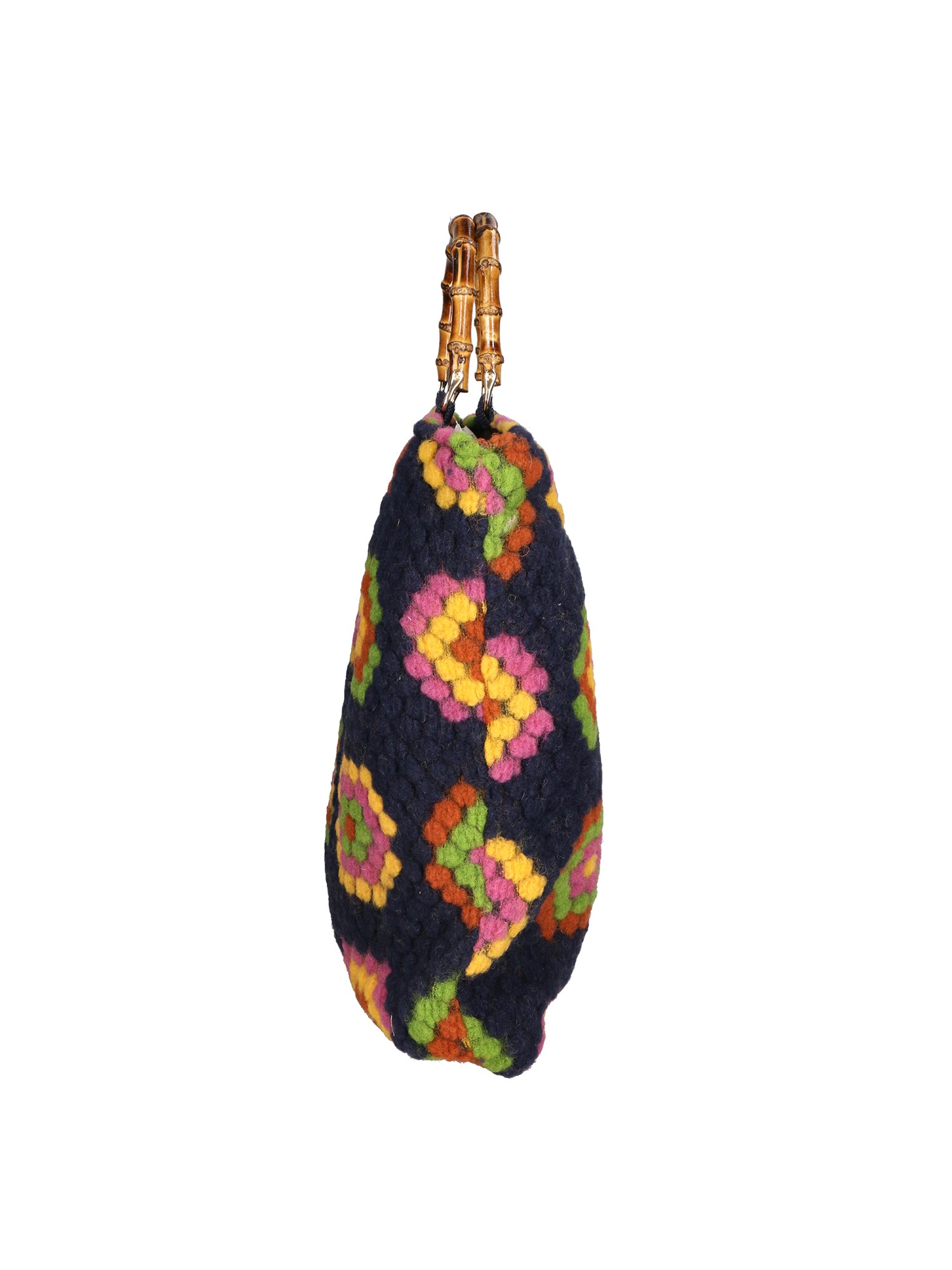 Luana Borsa a mano da donna Lana e vera pelle 04466-NERO Gave Lux