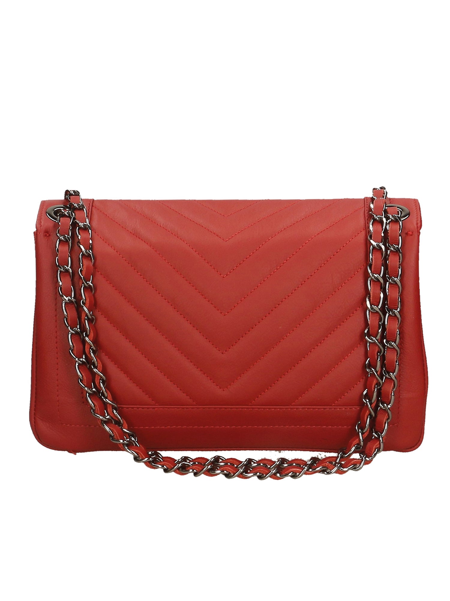 Bologna Borsa a spalla da donna Vera pelle 6590-ROSSO RED Gave Lux