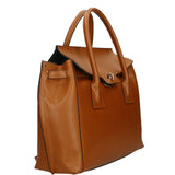 Dayana Borsa a mano da donna Vera pelle 7705-P 608 CUOIO SCURO DARK COGNAC Gave Lux