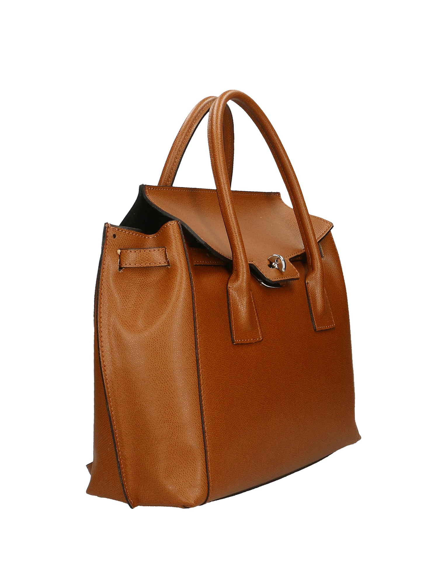 Dayana Borsa a mano da donna Vera pelle 7705-P 608 CUOIO SCURO DARK COGNAC Gave Lux