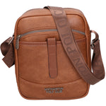 Borsa a tracolla uomo 100% PU Leather PCL3006-BROWN Northampton Polo Club
