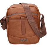 Borsa a tracolla uomo 100% PU Leather PCL3006-BROWN Northampton Polo Club