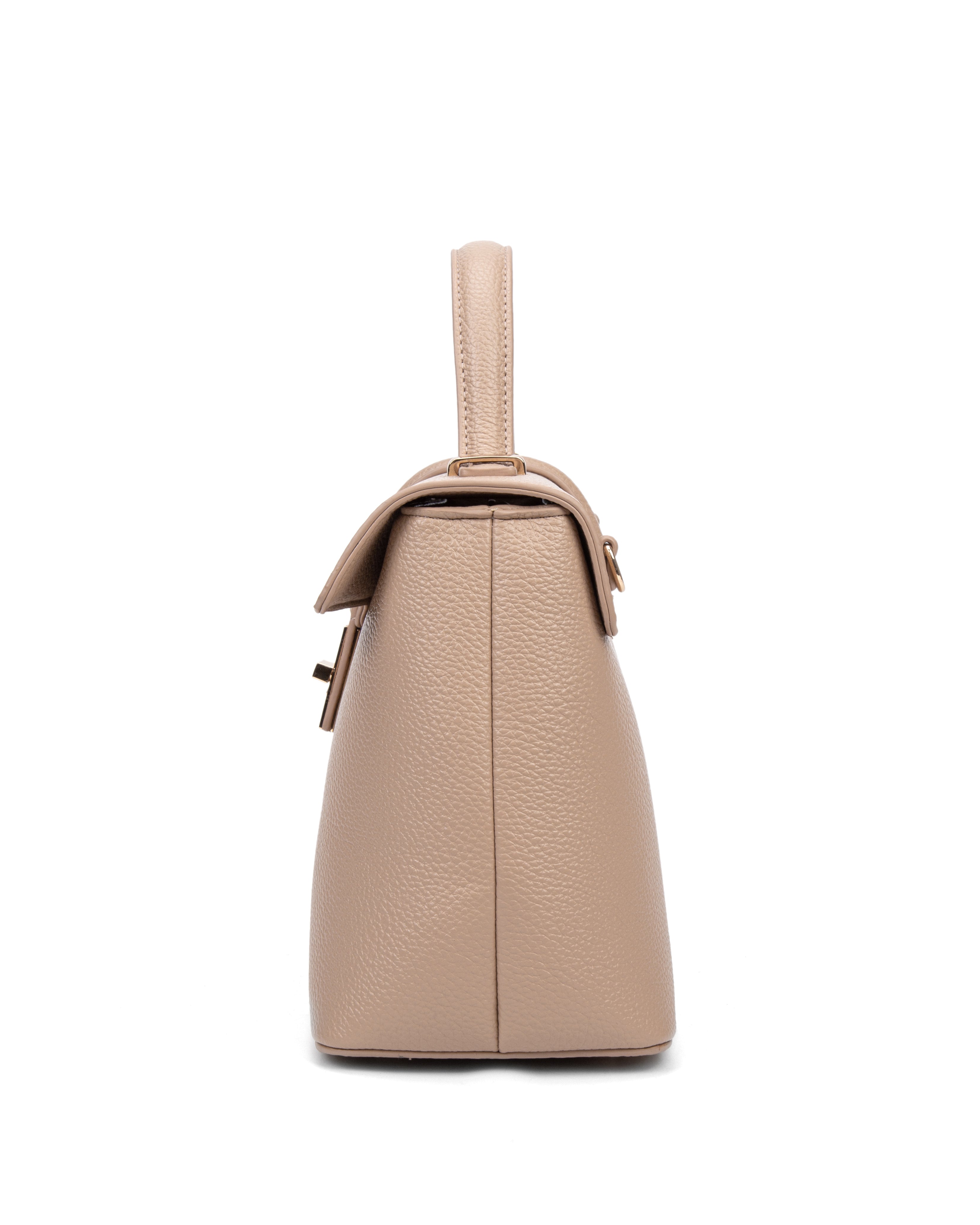 Borsa a mano da donna 100% pelle vegana PU 755-2PT-CAFFELATTE Diana&co