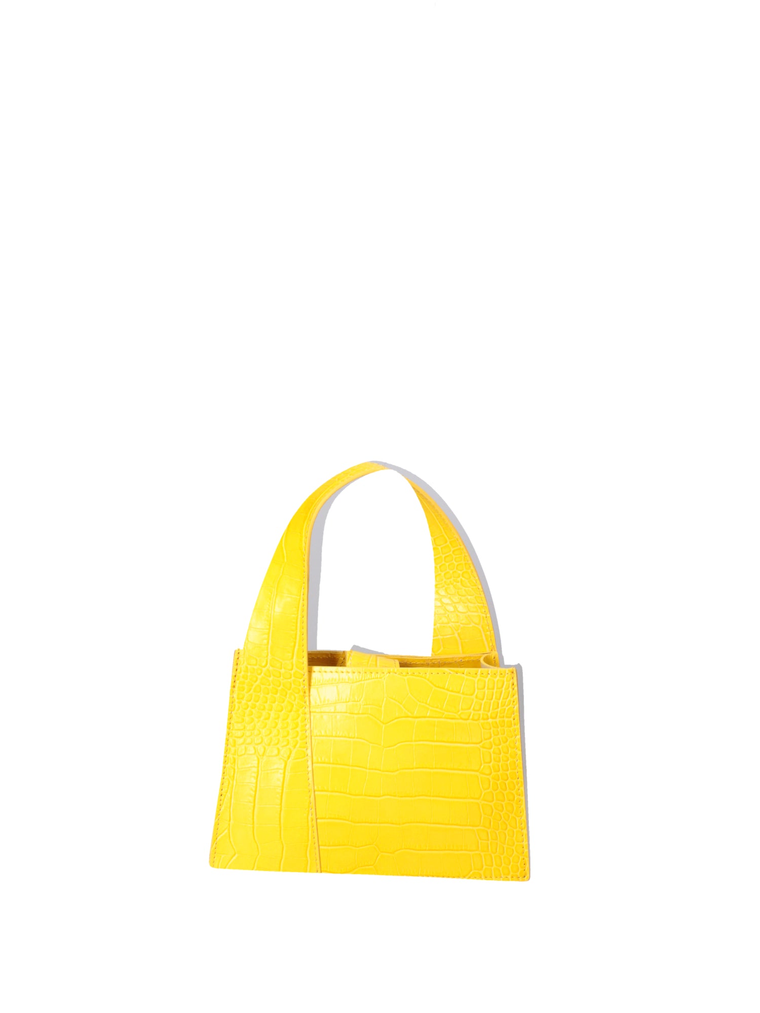 Borsa a mano da donna Vera pelle effetto cocco 07220-C04 GIALLO Roberta Rossi