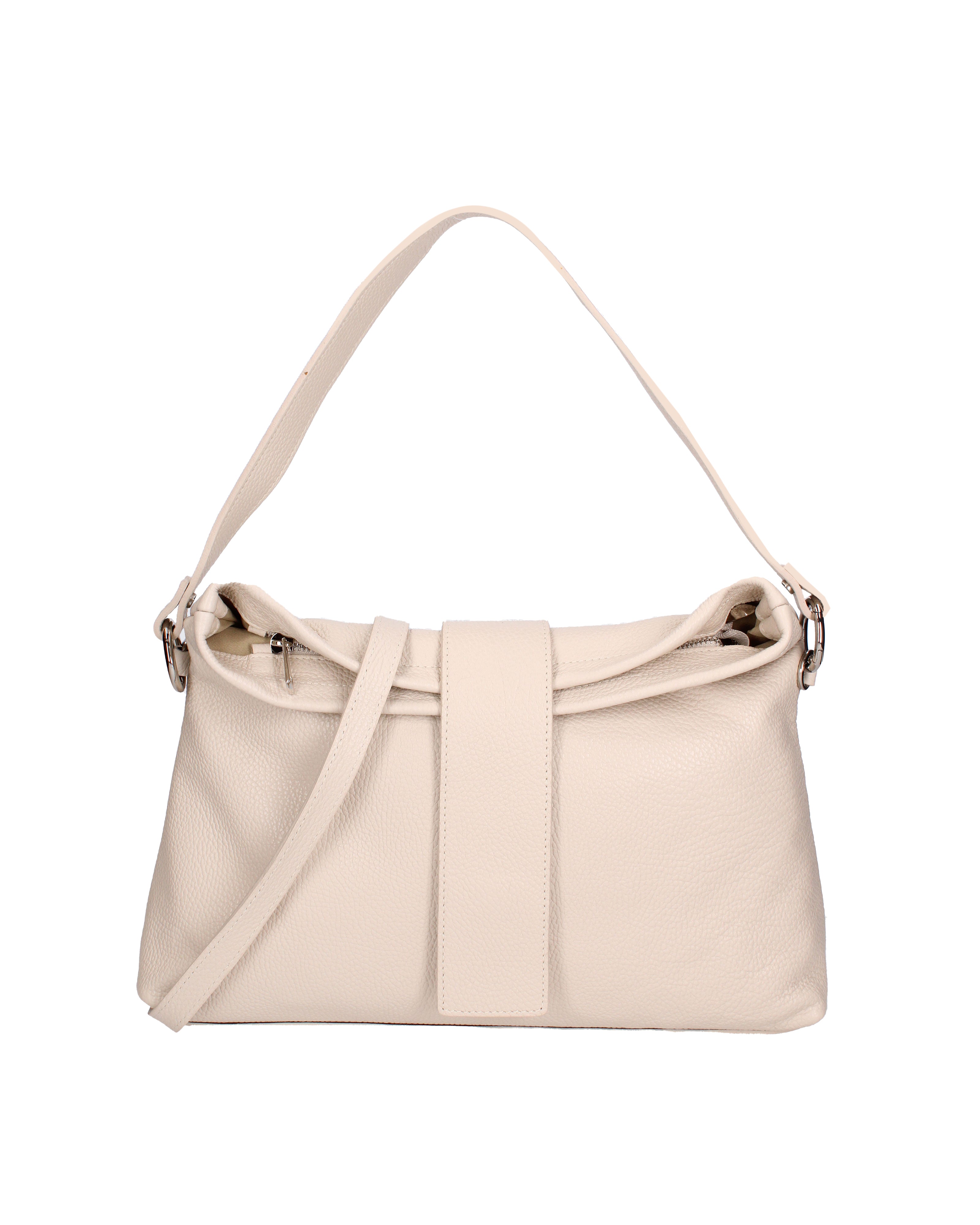 Grace Borsa a spalla da donna Vera pelle 07158-D37 LATTE Viola Castellani