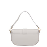 Borsa a spalla da donna Vera pelle 07229-L119 GRIGIO CHIARO Roberta Rossi