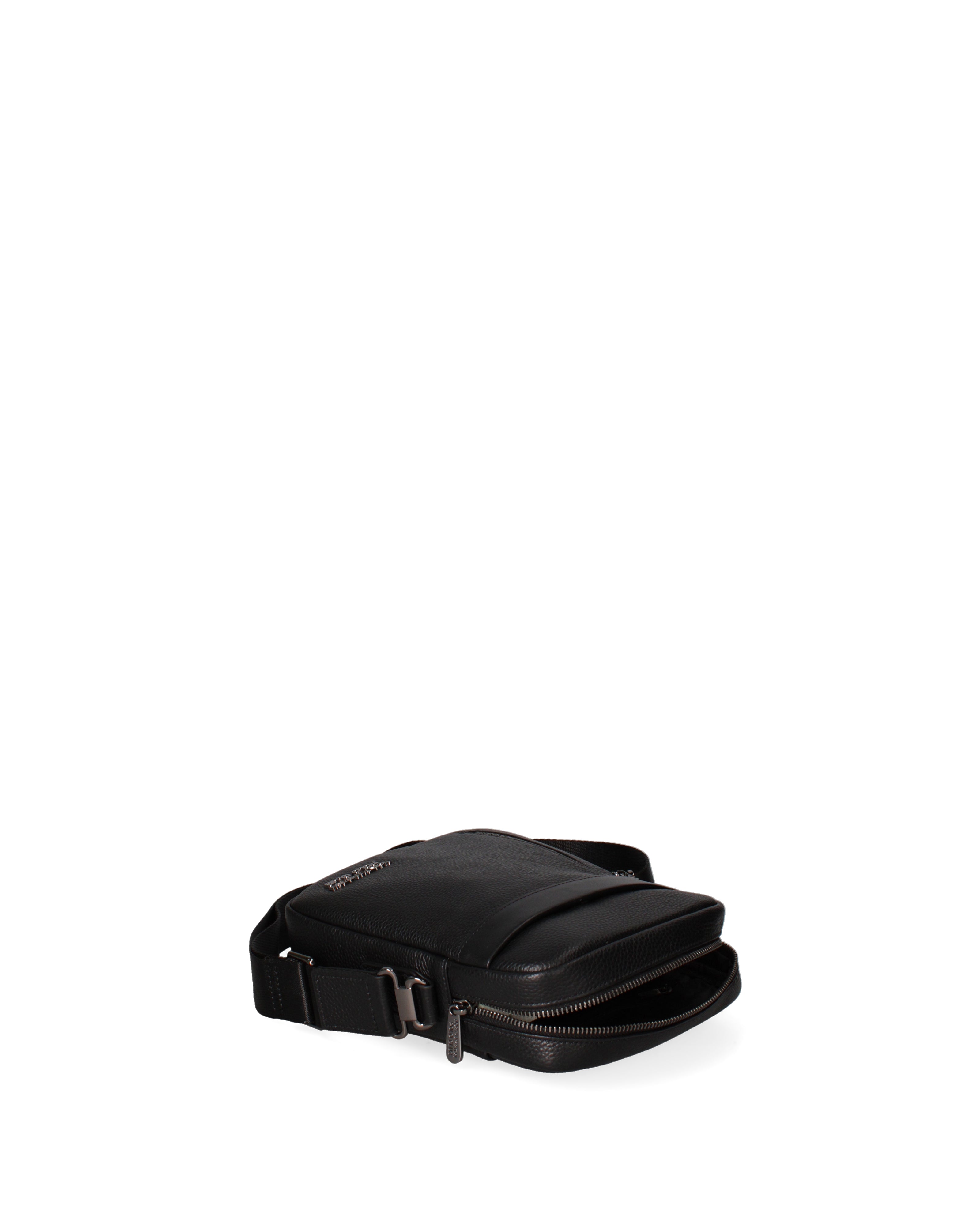 Borsa a tracolla uomo vera pelle Casual PC3217-NERO Northampton Polo Club