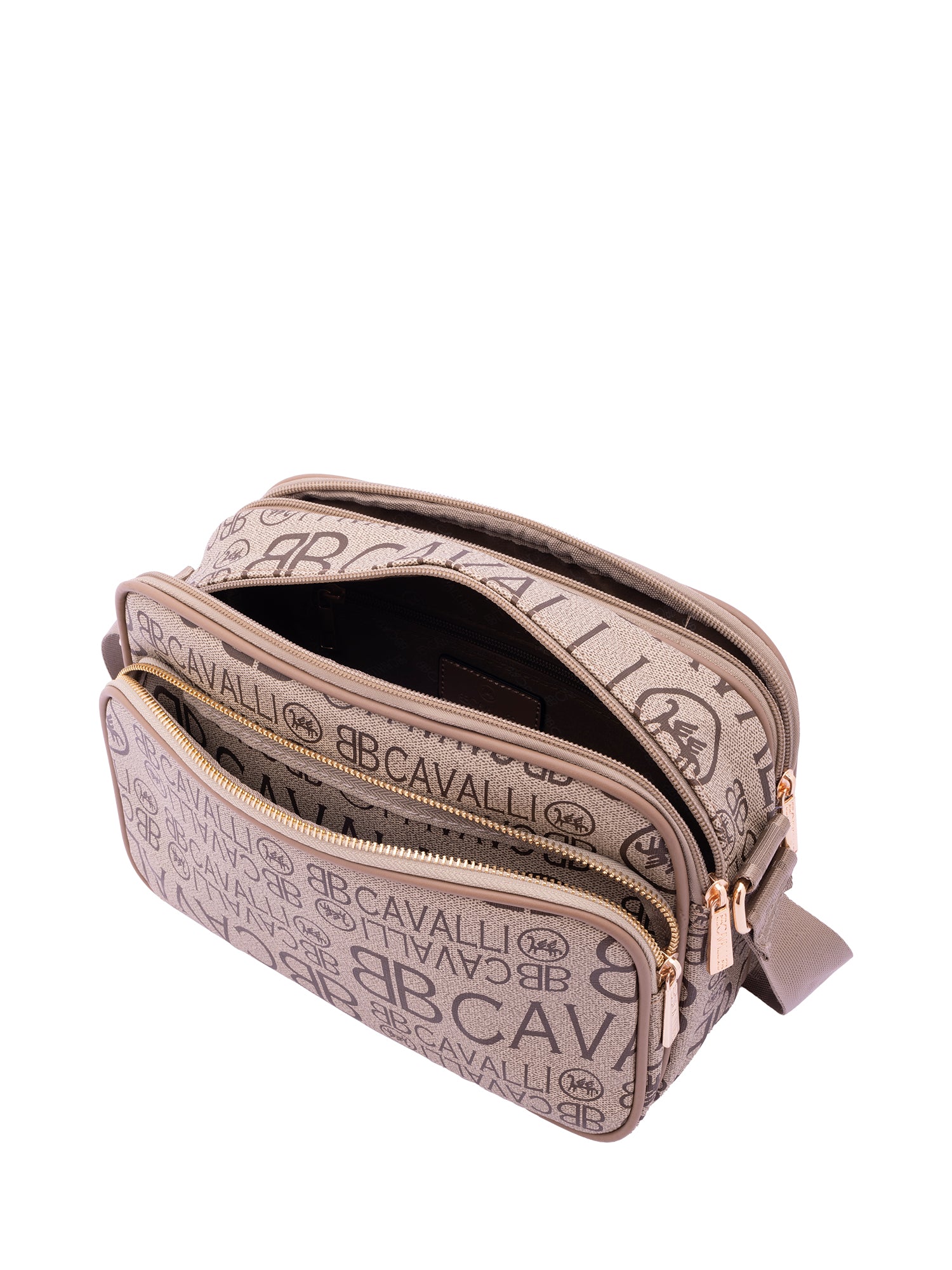 Borsa a tracolla da donna Ecopelle BC1375-KHAKI B Cavalli