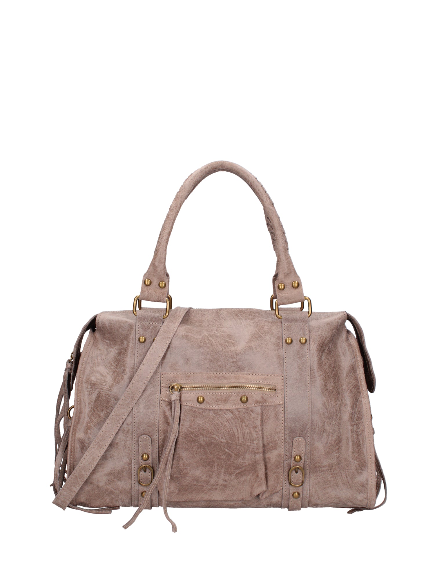 Elara Borsa a spalla da donna Vera pelle 06090-009 TAUPE SCURO Gave Lux