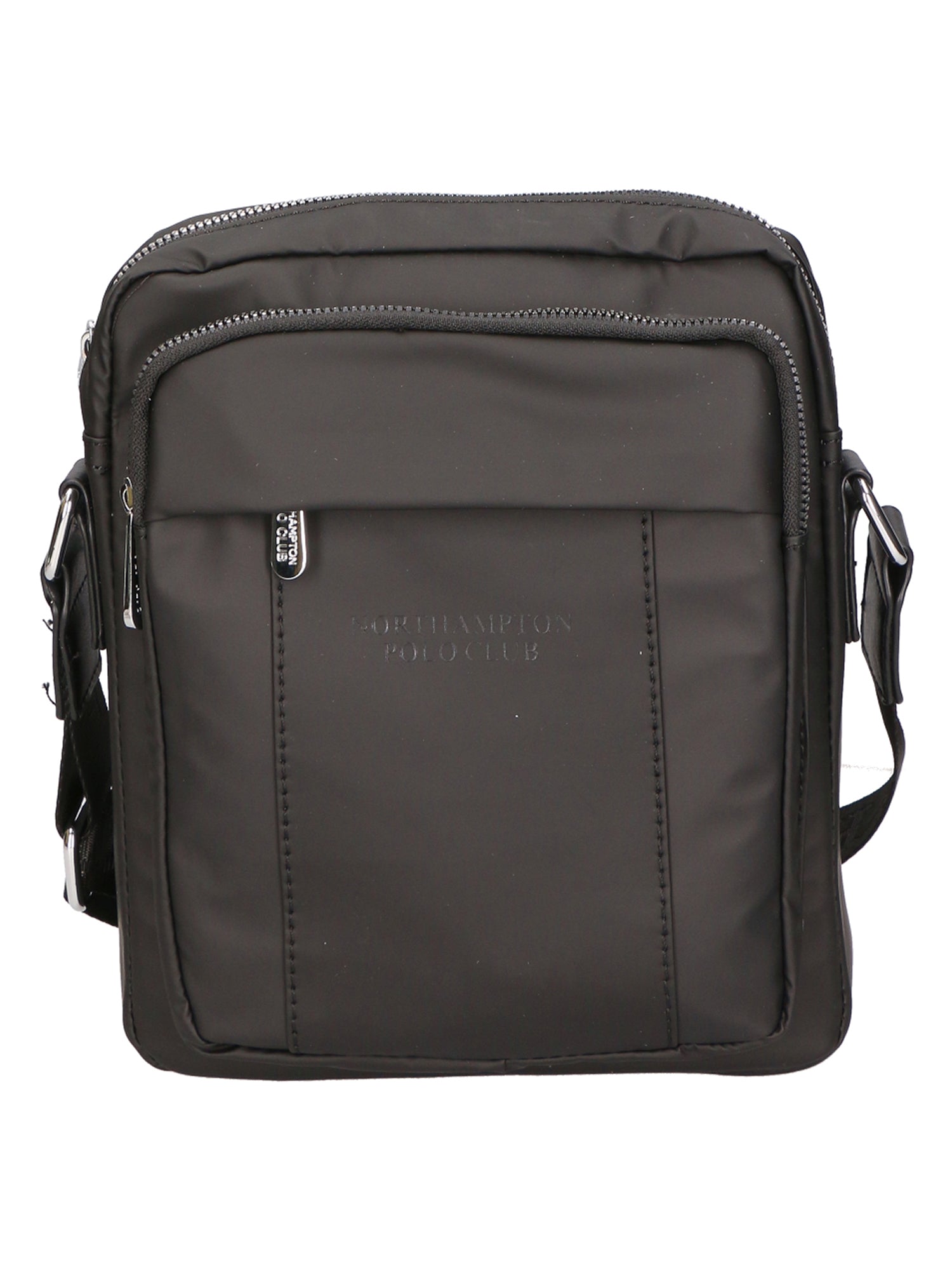 Borsa a tracolla uomo 100% pelle PU PCL3016-BLACK Northampton Polo Club