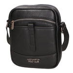 Borsa a tracolla uomo 100% PU Leather PCL3006-BLACK Northampton Polo Club