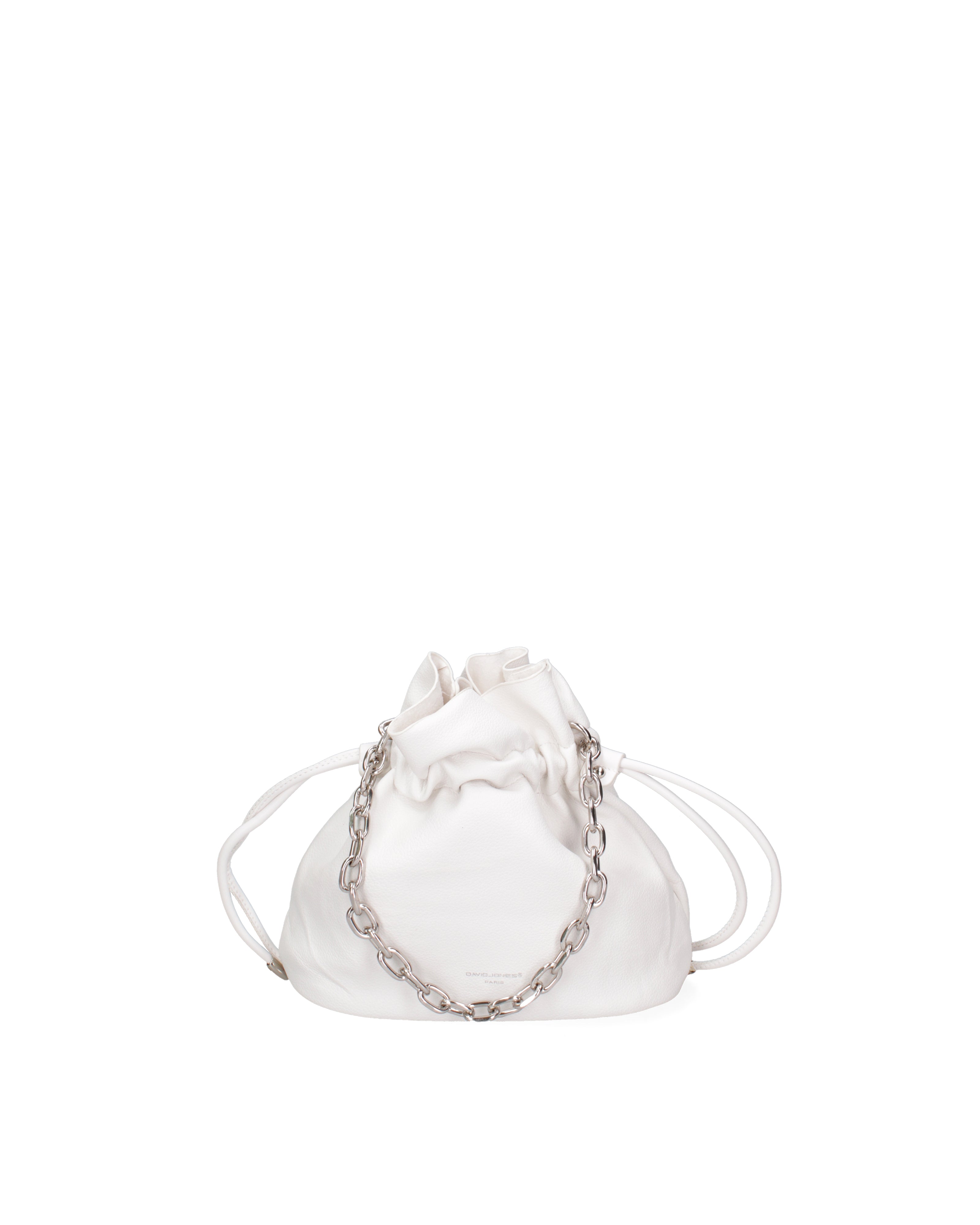 Borsa a secchiello da donna 100% PVC F6717-1-WHITE David Jones